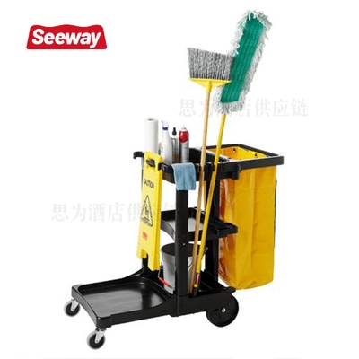 美国乐柏美Rubbermaid 传统型清洁推车医疗手推车保洁车FG617388