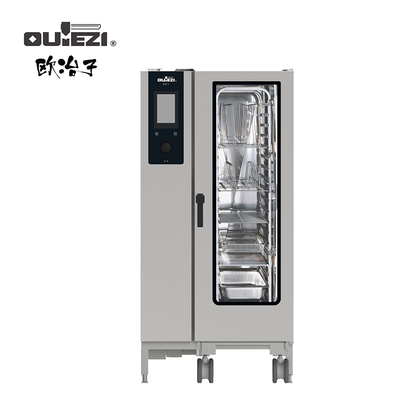欧冶子 OUYEZI 纯钧电力40层万能蒸烤箱 (40XGN1/1或20XGN2/1) 内置蒸汽锅炉 8" 英寸液晶屏 OD-202EB