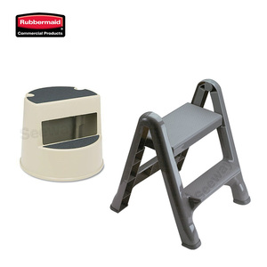 Rubbermaid/乐柏美可移动脚踏折叠脚踏FG252300BEIG Mobile Two-Step Stepstool&Two-Step Step Stool