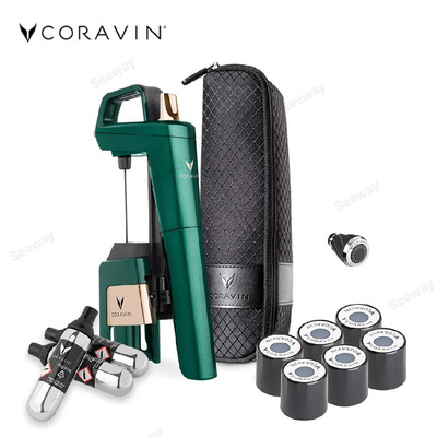 CORAVINCoravin红酒葡萄酒免开瓶器六号+取酒器晶深翡翠112405