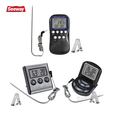 测温仪湿度计测温枪测温计探针电子温度表温度计 Digital Food/BBQ Thermometer