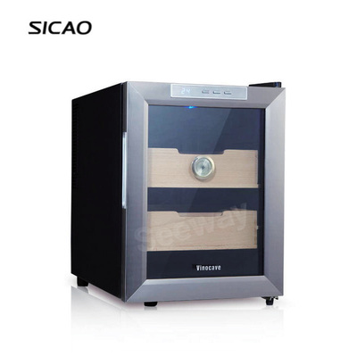 Sicao/新朝 雪茄柜恒温恒湿家用压缩机雪松木电子保湿柜SC-12AH &nbsp;Cigar cabinet