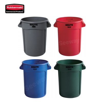 美国乐柏美Rubbermaid多用途储物桶圆形垃圾桶贮物桶塑料桶FG263200
