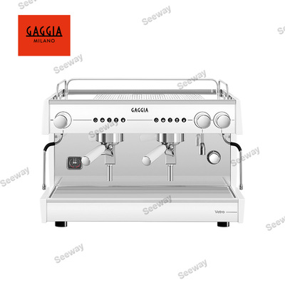 Gaggia 西班牙进口 双头半自动咖啡机 VETRO 2GR TALL WHITE