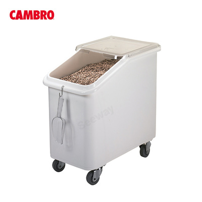 美国CAMBRO勘宝 面粉车米箱带轮子滑盖食品拉盖原料车IBS27148 Ingredient Bins