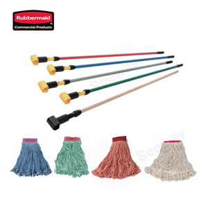 美国Rubbermaid乐柏美混纺纤维拖和夹式拖把杆FGD25306BL00 Super Stitch™ Blend Mops&Clamp-Style Wet Mop Handles