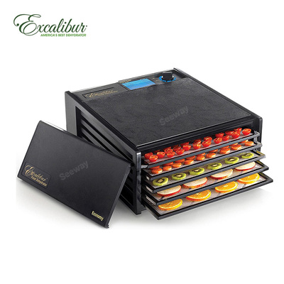 美国Excalibur蔬果烘干机5层黑色门食物风干机干果机4526T220