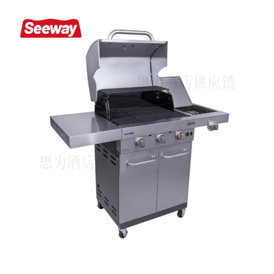 美国烤厨 Char-Broil 商用烤炉3头红外燃气烧烤炉G47401