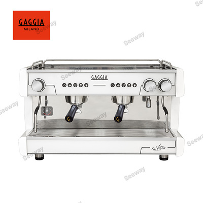 Gaggia 西班牙进口 双头半自动咖啡机 La VETRO 2GR TALL WHITE