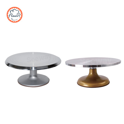 风和日丽转台蛋糕转盘裱花转台铝合金硅胶防滑家用商用烘焙工具 Revolving Cake Stand