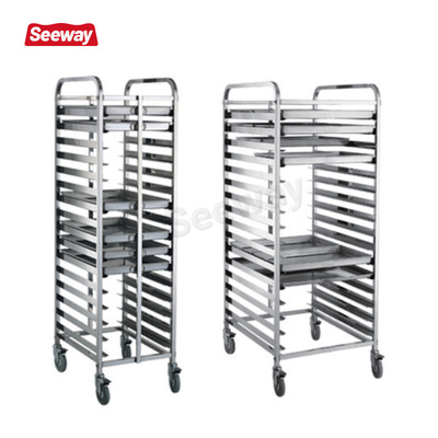 不锈钢饼盆车（拆装式）横置双盆饼盆车（拆装式） 烘焙平台车 烤盘车托盘车